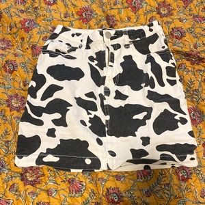 cow print skirt